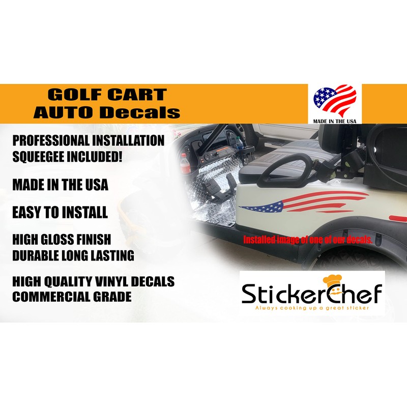 Shark Teeth Eyes Decal Set, 18x10 inches, Golf Cart Graphics,
