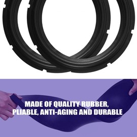 10 Inch Perforated Rubber Speaker Foam Edge Subwoofer Surround Replacement Rubber Edge Ring Repair Parts for DIY Speakers (2PCS)