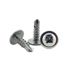 Fajoeda 120PCS #8 x 1/2" Sheet Metal Screws,410 Stainless Steel Truss Head Self Tapping Screws for Metal High-Strength Fast Self Drilling Screws,Sliver (1/2" to 1-1/2" Available)