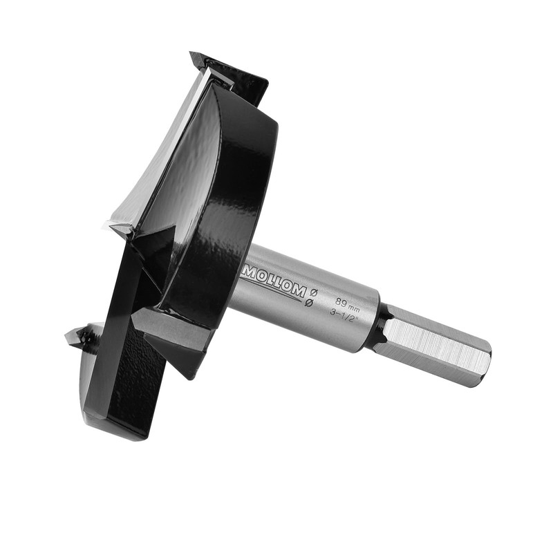Mollom (89mm|3-1/2") Triple Flute Forstner Drill Bit for Woodworking with
