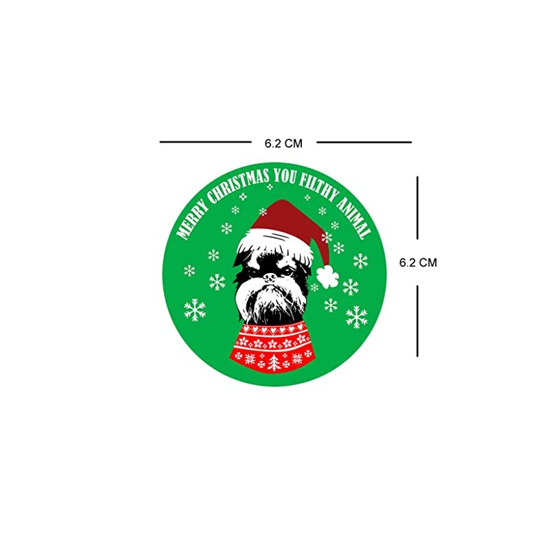 Merry Christmas You Filthy Animal Iron on Screen Printed Transfers