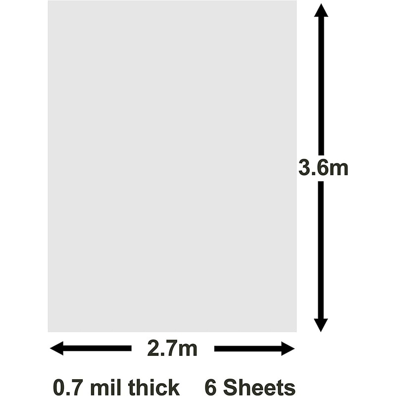 brackit 2pc Biodegradable Large Plastic Dust Sheets for Decorating -
