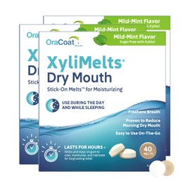 Oracoat XyliMelts - Discos para boca seca (40 mentas, 3 unidades), Original Version, 40 Each (Pack of 3)