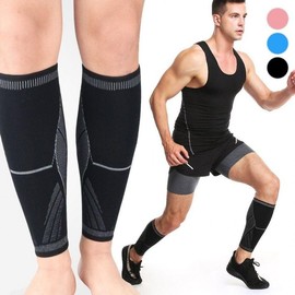 Hurrning Sports Compression Calf Sleeve Leg and Shin Protector Leg Black/M