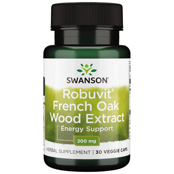 Swanson Robuvit French Oak Wood Extract 200 Milligrams 30 Veg Capsules