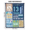 BTZO 13th Birthday Gifts for Boys,Blue Happy 13th Birthday Blanket,13