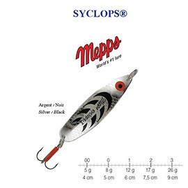 Mepp s Syclops - Wide Range of Weights and Colours - Silver/Black, 2/17g/7.5cm