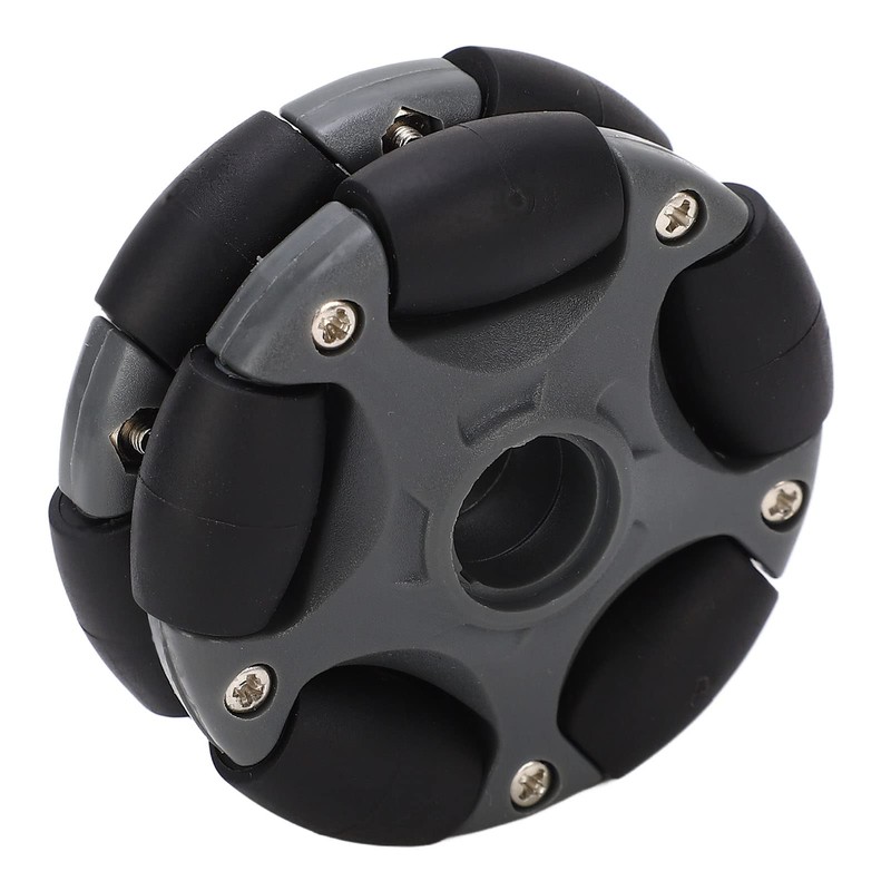 58mm Plastic Omnidirectional Wheel, Gray Black, Excellent Load Stability, Plastic