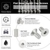 PATIKIL M4 x 8mm Flat Head Socket Cap Screws, 50