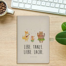 Mr. & Mrs. Panda DIN A5 Cotton Notebook Forest Animals Aloha - Funny Sayings, Notes, Invitation, Life, Diary, Writing Book, Notepad, Cute Animal Motifs, Music, Registration Book, Rabbit