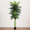 Nearly Natural 9ft. Artificial Double Stalk Golden Cane Palm Tree