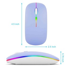 UrbanX Wireless Mouse 2 Pack for Tecno Pova 6/Camon 30 Premier/Camon 30 Pro/Camon 30 5G/Camon 30 – Bluetooth 5.2 & 2.4GHz Rechargeable Laptop mouse with USB Wireless Adapter, Ergonomic Computer Mouse.
