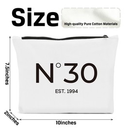 FBCCZEY Funny 30th Birthday Gifts for Her Women Makeup Bag, Happy 30th Birthday Party Decorations for Her Makeup Pouch, 30 Year Old Birthday Gifts for Women 30th Birthday Gifts Ideas Cosmetic Bag