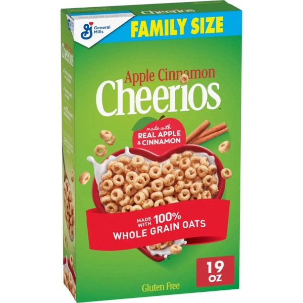 Cheerios Store Apple Cinnamon Cheerios, Heart Healthy Gluten free Breakfast