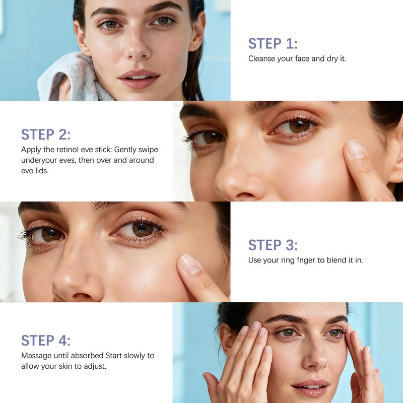 Retinol & Caffeine Eye Balm Stick for Dark Circles, Puffiness,