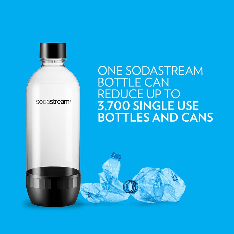 SodaStream 1L Black Classic Dishwasher Safe Bottle