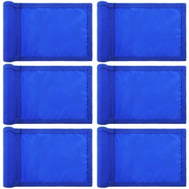 Oudain 6 Pcs Golf Target Flag with Tube Inserted Waterproof Putting Golf Flags 420D Nylon Mini Pin for Yard Indoor Outdoor Backyard Garden Portable, 8 x 6 Inch(Blue)