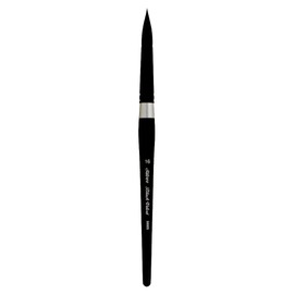 Silver Brush Limited 3000S-16 Black Velvet Round Paintbrush for Watercolour, Gouache, Inks, & Dyes, Size 16, Short Handle