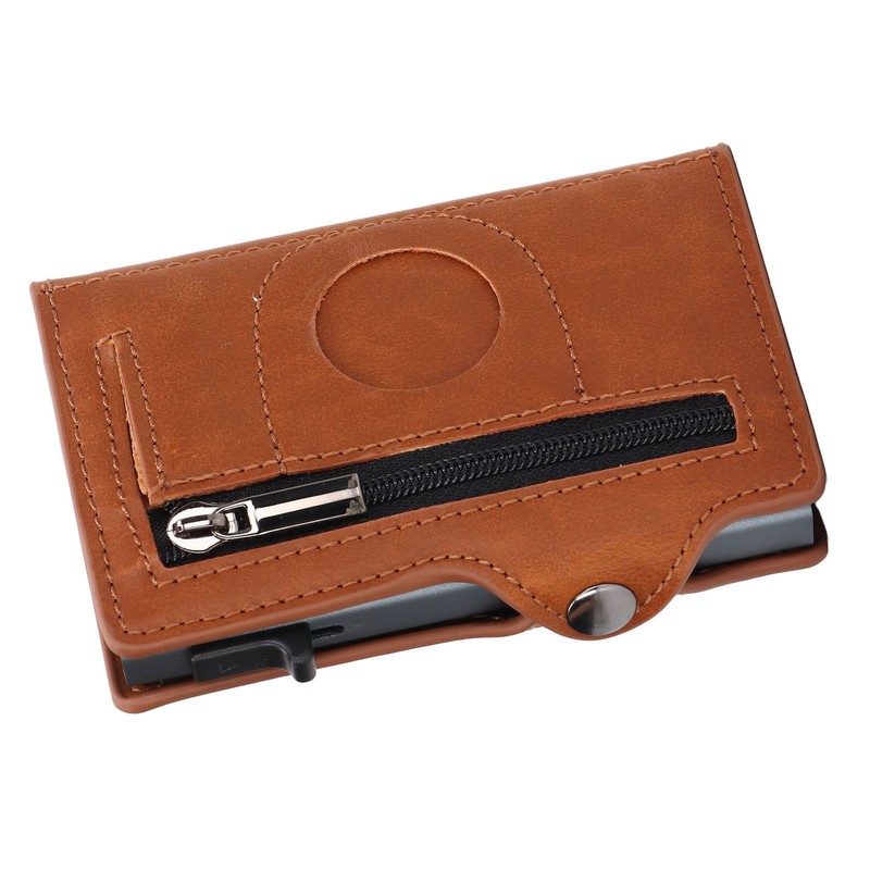 Wallet Aluminium Alloy PU Anti Lost Ultra Thin ID Credit