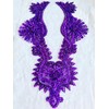 Handmade Crystal on lace Applique Sewing Rhinestones Beads Sequins Patches