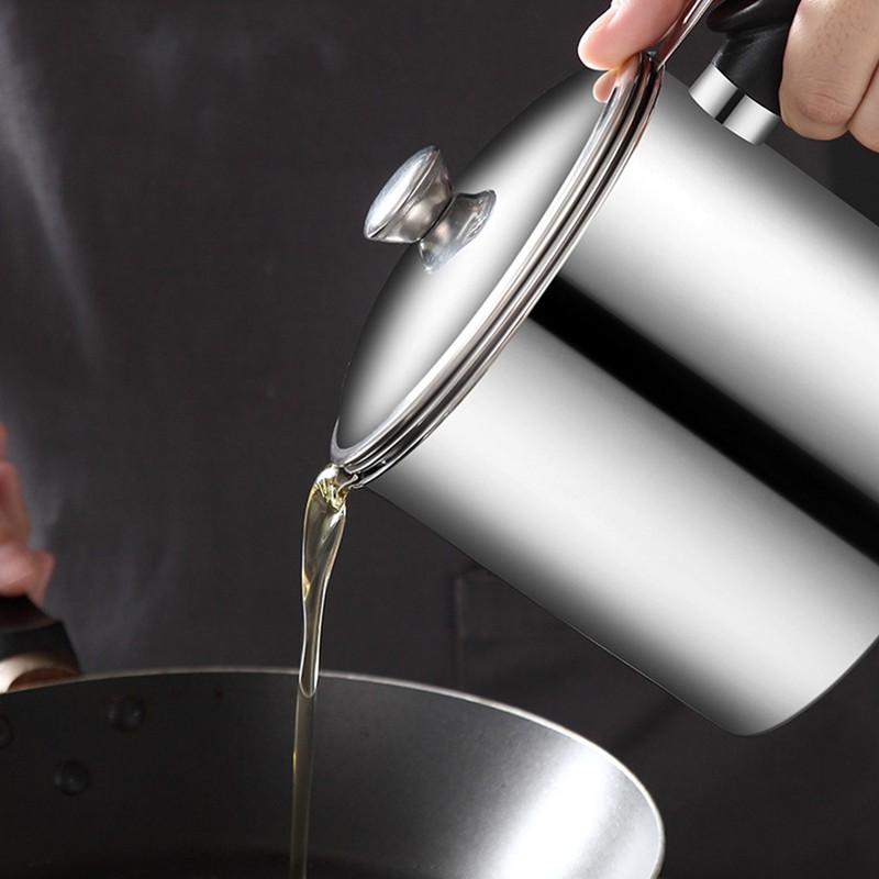 Oil Strainer Pot Filter Screen Large Capacity Multifunctional 304 Stainless