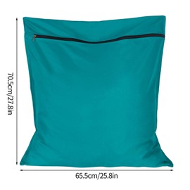 AUXSOUL 1 Pack Pet Laundry Bag,Stops Pet Hair Blocking The Washing Machine,Big Size Wash Bag Ideal for Dog Cat Horse,Hair Remover Safely,25.8’’ 27.8’’(65 X 70cm)(Lake Blue)