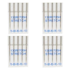 20 Stretch Sewing Machine Needles 130/705H Size 90 to 100 - Flat Shank
