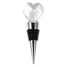 Heart Wine Stopper, Bottle Stopper Glass Wine Stoppers Decorative Wine Sealer Stopper Wine Stopper Wedding Favor for Serving (Silver)