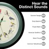 Mark Feldstein, Audubon Singing Bird Wall Clock, 13 Inch, Green