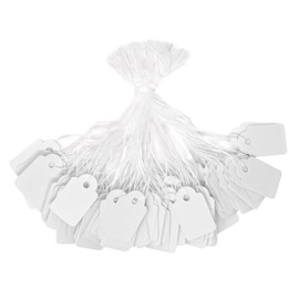 Honbay 500PCS Mini Size 24x15mm Blank White Jewellery Price Tags Price Labels with Strings