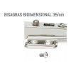 Herrajes Guerrero Bisagra Bidimensional 35 Mm Recta Acero - 20