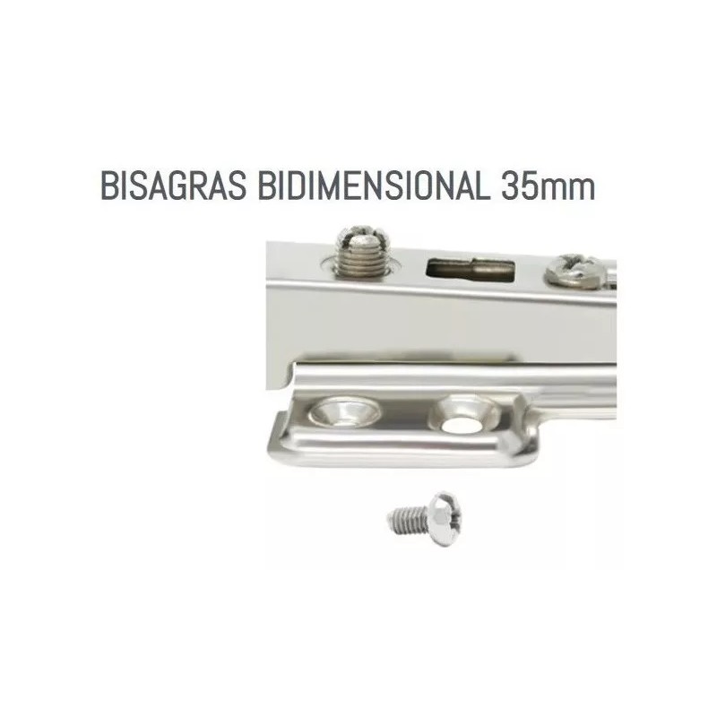 Herrajes Guerrero Bisagra Bidimensional 35 Mm Recta Acero - 20