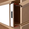 4 Ft. Long Beige Plastic Sliding Door Track Set for