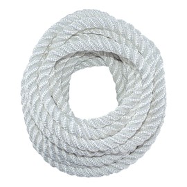 SGT KNOTS Twisted Nylon Rope – Heavy Duty All Purpose Utility Cord for Indoor & Outdoor Use, Medium Stretch – Ideal for Towing, Dock Lines, Crafts, Camping, Survival Gear (5/8" x 25ft, White)