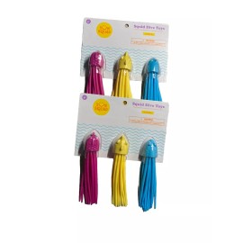 Sun Squad *NEW* 2XSun Squad 3 Pack Squid Dive Toys  Age 5 Years Up Blue Pink Yellow