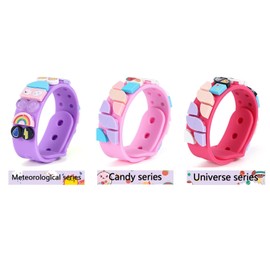 Children's Building Blocks Bracelets, Pack of 6 Dots Bracelets, Friendship Bracelets Toy, DIY Creative Craft Bracelet Making Kit, Bracelets for Children, Girls, Boys, Teenagers, Birthday Gifts,