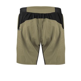 AERO|TECH|DESIGNS | Men's USA MTB Shorts | Mountain Bike Shell and Padded Liner | 8 in Inseam | Large | Beige