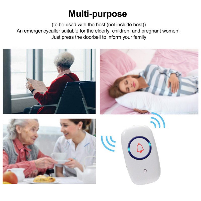 433MHz Wireless Door Bell Electronic Remote Control Smart Emergency Alarm