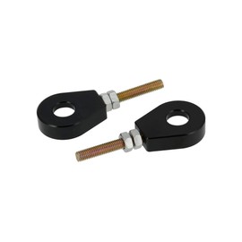 AKF Set of 2 Chain Tensioners for Swingarm Aluminium Black Anodised - Simson S51 / S50 / SR50 / Schwalbe KR51 / SR4