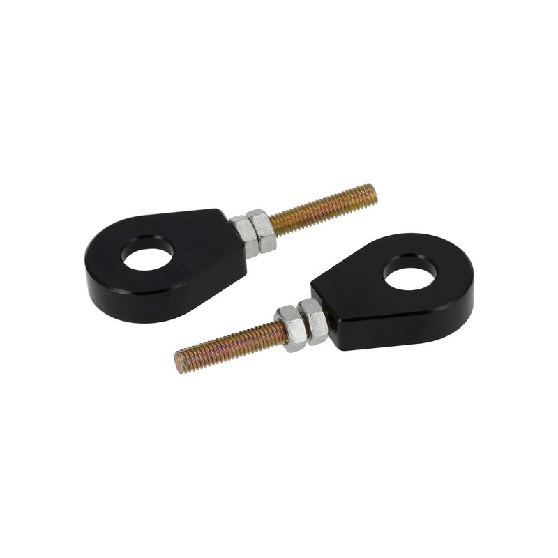 AKF Set of 2 Chain Tensioners for Swingarm Aluminium Black