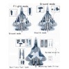 Sukhoi Su-57 1/100 Diecast Aircraft Model Geometric Split Snow Camouflage