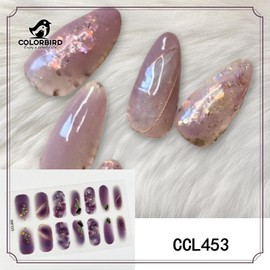 COLORBIRD Nail Stickers Fall/Winter B Easy-to-Apply Manicure Cute Flower Sheer Foil Pearl Parts (CCL453 CCL454 CCL455 CCL456)