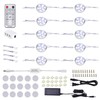 LED Dimmable Under Cabinet Lighting Kit,10 Pack Linkable Puck Lights
