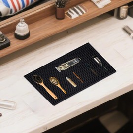 Salon Mat - Barber Sink Mat for Station | Hair Styling Tool Organizer, Salon Pad, Barbershop Accessories, Stylist Supplies for Bar Service
