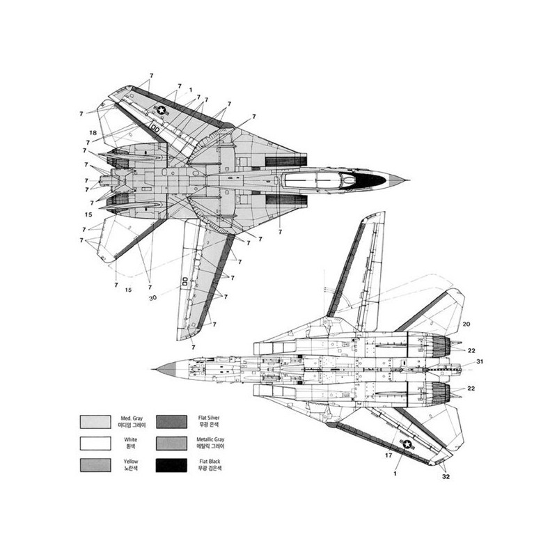1/48 Scale F-14A US Navy Tomcat Fighter Model / 프라모델