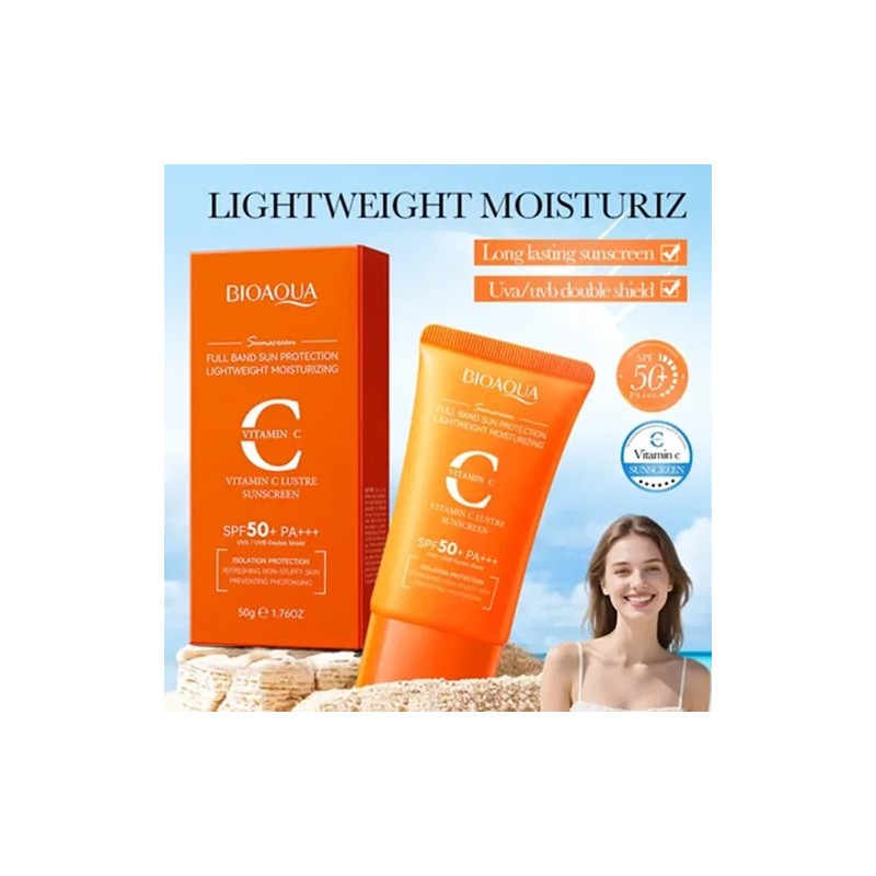 Bioaqua Protector Solar Con Vitamina C Spf 50 Aclarante 50g