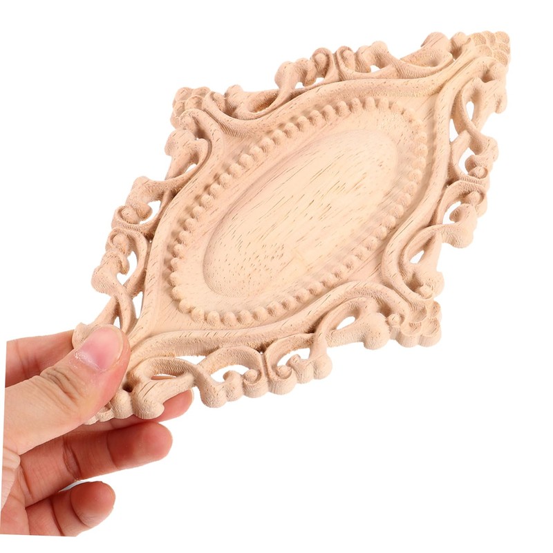 BIUDECO Strong Structure Wooden Applique Oval Door Center Flower Sheet