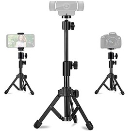 Trípode para cámara web, trípode extensible para cámara/teléfono/cámara web, trípodes de escritorio, soporte para cámara web, compatible con cámaras w