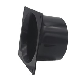 JSIXASO Wall Flange for Ventilation System Mounting Round Pipe PVC Connector Wall Flange Connector for Ventilation Pipe (Black 125 mm)