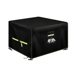 VDISRR Patio Furniture Covers, Heavy-Duty 600D Oxford Waterproof Outdoor Couch Cover, Patio Table Cover with Air Vent, Windproof Buckles, Fits 48" L×48" W×28" H